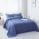 Kasentex Ultra Soft Cotton Oversized Bedspread Set, Blue or Red, Room Decor, Graduation Gifts