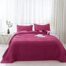 Kasentex Ultra Soft Cotton Oversized Bedspread Set, Blue or Red, Room Decor, Graduation Gifts