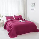 Kasentex Ultra Soft Cotton Oversized Bedspread Set, Blue or Red, Room Decor, Graduation Gifts