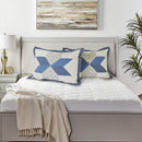 Kasentex Lightweight Cotton Diamond Stitch Bed Pillow Sham - Comfort Sleeping Pillow Sham, Ivory