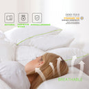 Kasentex Silky Green Piped Edge Goose Down Feather Pillow Set, White