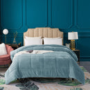 Kasentex Reversible All-Season Plush Comforter Set Twin/Queen/King - Warm Plush Bedding for Winter