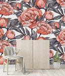 Elegant Modern Peonies Wallpaper