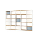 YOMO Modular Bookshelf 5x5 Accessorized with Blue