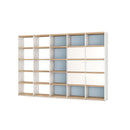 YOMO Modular Bookshelf 5x5 Accessorized with Blue