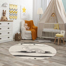 Kids Dinosaur Animal Print Nursery Outdoor Area Rug - Clearance
