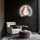 Space Shuttle Plexiglass Neon Art, Uv Print Neon Sign, Neon Light Sign, Neon Wall Art