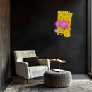 Bart Simpson Plexiglass Neon Art, Simpson Neon Sign, Neon Light Sign, Neon Wall Art