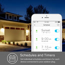 Outdoor Dimmable Smart Plug Single Socket, Smart Home Wi-Fi Outlet Timer 150W Max