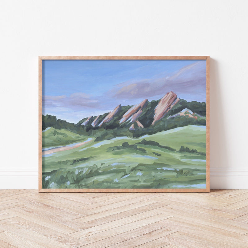 "Evening at the Flatirons" Art Print