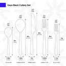 Kaya Black Cutlery Set