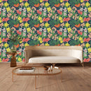 Modish Multicolored Flowers Wallpaper Vogue