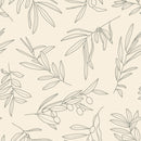Fashionable Olive Tree Pattern Wallpaper Fashionable