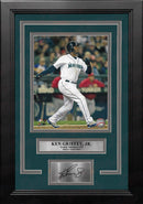 Ken Griffey Jr. Swing Seattle Mariners 8" x 10" Framed Baseball Photo with Engraved Autograph