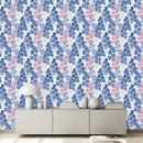 Stylish Blue Flowers Wallpaper Fashionable