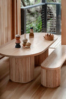 Fluted Bench – Solid European Oak