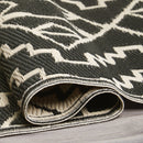Kilimanjaro - Black Geometric Outdoor Rug for Patio FINAL SALE