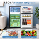 Kismile 3.2 Cu.Ft,Mini Refrigerator with Freezer F5887