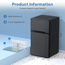 Kismile 3.2 Cu.Ft,Mini Refrigerator with Freezer F5887