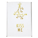 Kiss Me Mistletoe Holiday Kitchen Tea Towel | 20" x 29" Flour Sack Towel in Gift Box