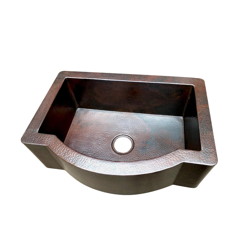 Single Basin Copper Farmhouse Sink - Grande