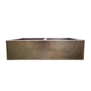Hammered Copper Double Bowl Farmhouse Sink - Nocturn