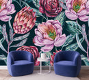 Contemporary Exotic Flowers Wallpaper Tasteful Select