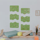 Indoor Rock Wall with Cloud-Shaped Panels & Wooden Climbing Holds for Kids 3-10