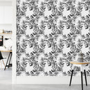 Stylish Black and White Floral Wallpaper Vogue