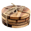 Mascot Hardware Knuckled 4 pieces Wood Coaster set
