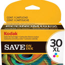 New, Pre-Owned - Kodak 30XL High-Yield Tri-Color Ink Cartridge