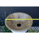 HANDCRAFTED NOCE BROWN TRAVERTINE SINK