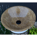 HANDCRAFTED NOCE BROWN TRAVERTINE SINK