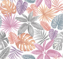 Stylish Modern Multicolored Leaves Wallpaper