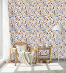 Blue and Yellow Leaves Wallpaper