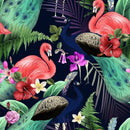 Flamingos and Peacocks Wallpaper