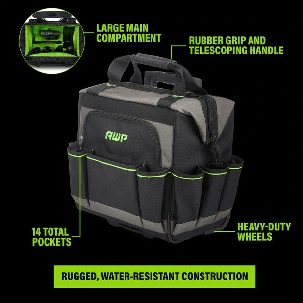 AWP L-22814 14 in. Rolling Tool Bag