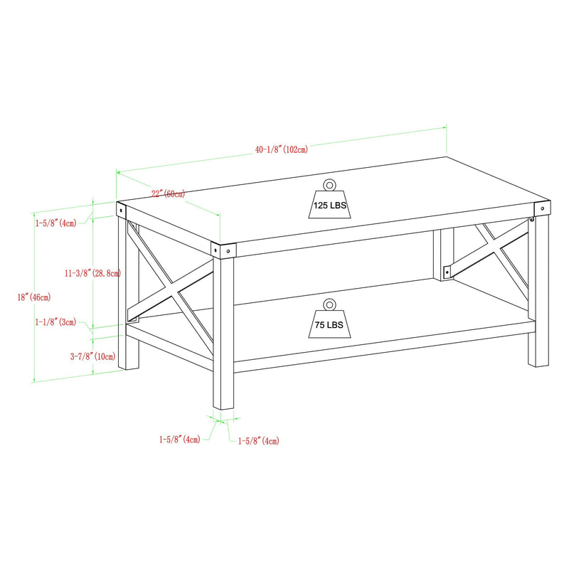 3-Piece Barndoor Accent Table Set