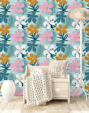 Modish Colorful Flowers Wallpaper Tasteful