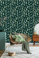 Modish Dark Green Wallpaper Tasteful