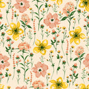 Beige Floral Wallpaper