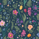 Dark Green Floral Wallpaper