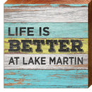 Personalized Life Is Better Wooden Sign | Wall Art Print on Real Wood | Customizable Home Wall Decor