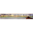 Welcome to Lake Martin Sunset Canoe LAK16 | Wall Art Print on Real Wood