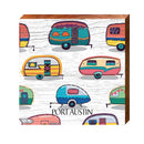 Port Austin Camper Pattern | Wall Art Print on Real Wood