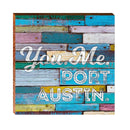 You. Me. Port Austin. Colorful | Wall Art Print on Real Wood