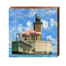 Port Austin Reef Lighthouse | Wall Art Print on Real Wood