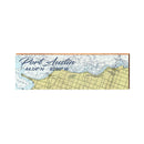 Port Austin Map | Wall Art Print on Real Wood