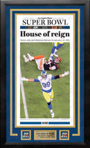 Los Angeles Times Rams Super Bowl LVI Champions Framed House of Reign Newspaper