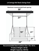 LA Swings Roll Back Swing Chair